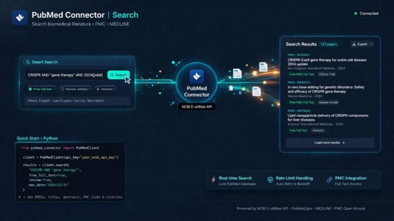 pubmed connector search